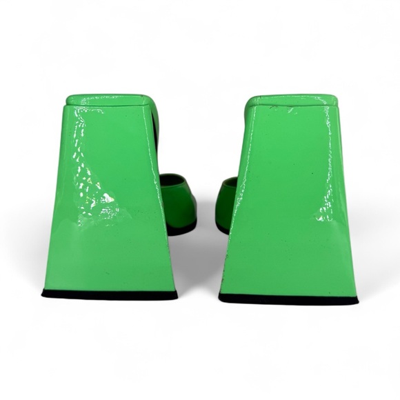 ATTICO Green  Patent Leather Devon Mules IT40 - Picture 5 of 10